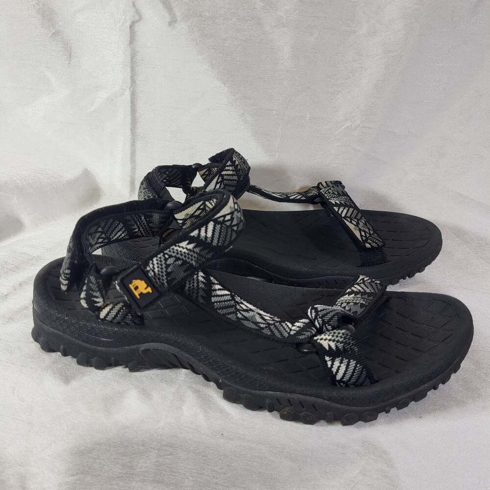 Camel Crown Women's Hiking Sport Sandals Black Gray Pattern Water Sandals Size U